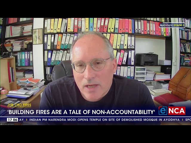 'Building fires are a tale of non-accountability': Alex van den Heever