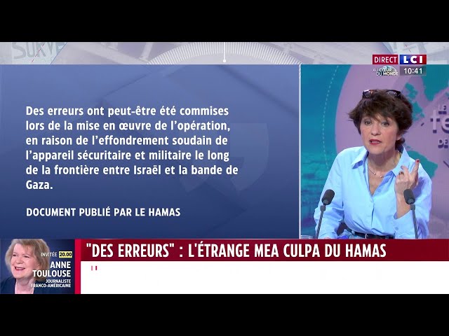 Guerre Israël-Hamas : le Hamas justifie ses attaques mais reconnaît des erreurs