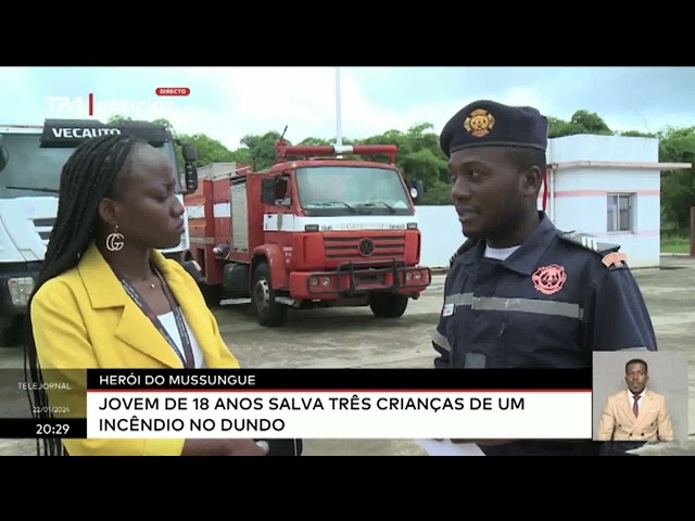 Heroi do Mussungue - Jovem de 18 anos salva três crianças de um incêndio no Dundo