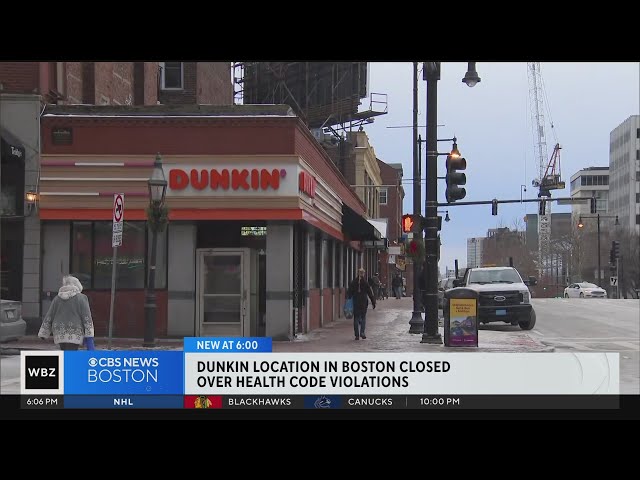 Boston Dunkin' store closed after failing health inspection