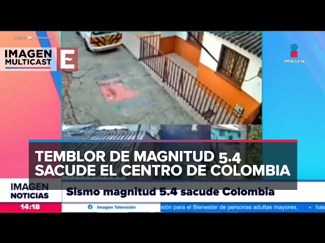 Sismo de magnitud 5.4 sacude a Colombia