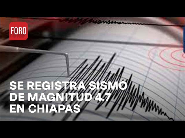 Sismo magnitud 4.7 con epicentro en Ciudad Hidalgo, Chiapas - Hoy, 22 enero 2024