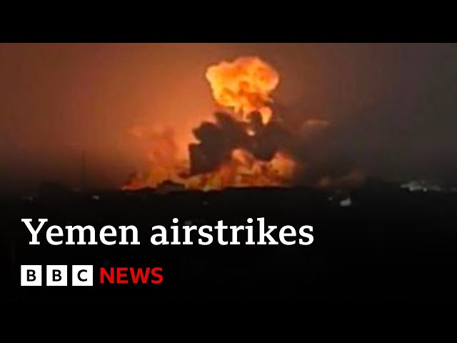 US and UK launch new airstrikes on “multiple targets” in Yemen | BBC News