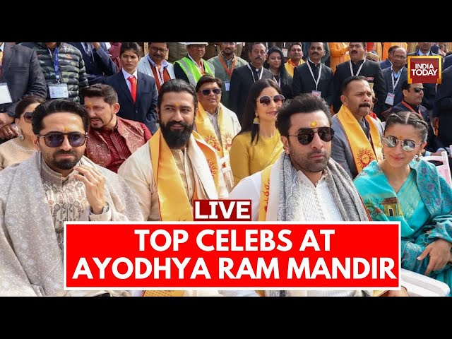 Ayodhya Ram Mandir LIVE: Amitabh Bachchan, Rajinikanth, Alia-Ranbir Reach Ram Temple|Pran Pratishtha