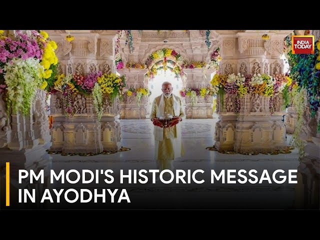 PM Modi Delivers Powerful Message in Ayodhya At Ram Mandir's Mega Inauguration Ceremony |India 