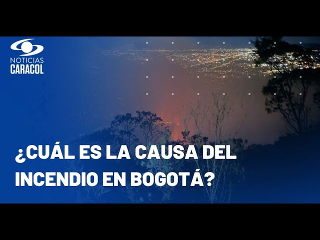 Incendio en cerros orientales de Bogotá: vientos en la noche aumentaron zona afectada