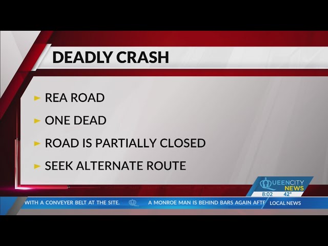 One dead in Tuesday morning Rea Road wreck