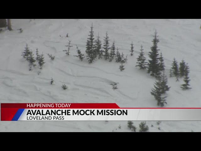 Rescue agencies perform mock avalanche mission