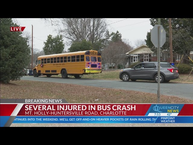 CMS bus involved in north Charlotte wreck