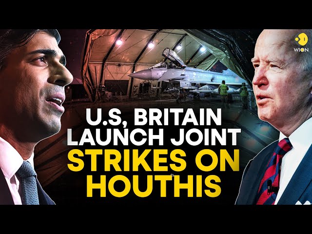 The United States and Britain launched NEW AIRSTRIKES on Yemen Houthis on January 23 I WION Original