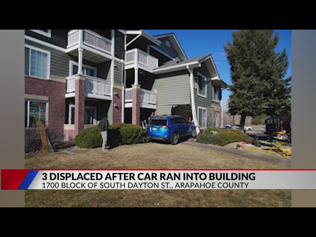 Driver crashes into Arapahoe County building, several displaced