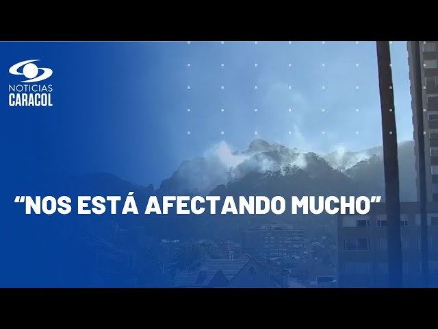 Incendio en los cerros orientales de Bogotá afecta calidad del aire de al menos 6 localidades