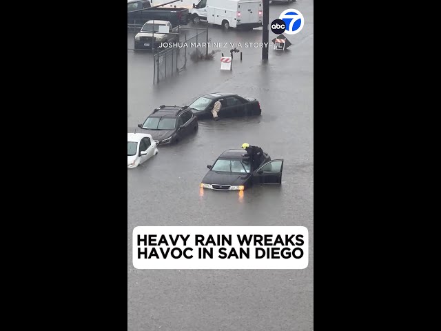 Heavy rain causes havoc in San Diego roads