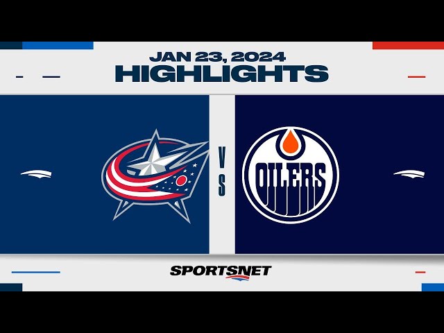 NHL Highlights | Blue Jackets vs. Oilers - January 23, 2024