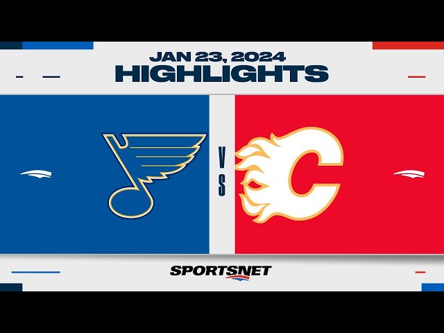 NHL Highlights | Flames vs. Blues - January 23, 2024