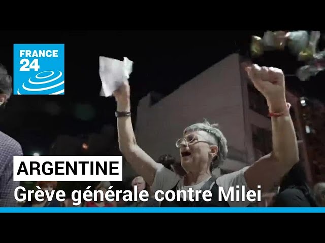 Grève générale en Argentine : première contestation d'ampleur pour Milei • FRANCE 24