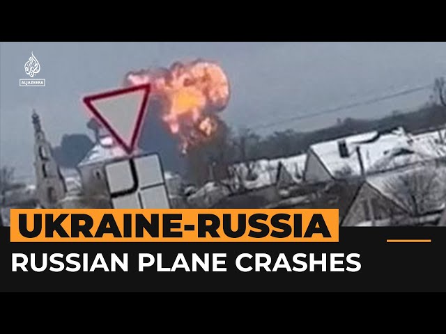 Russian military plane crashes near Ukraine border | #AJshorts