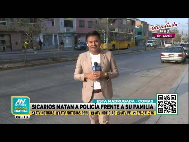 Sicarios matan a policía delante de su familia