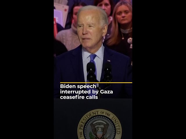 Biden speech interrupted by pro-Palestinian protesters [during campaign speech]