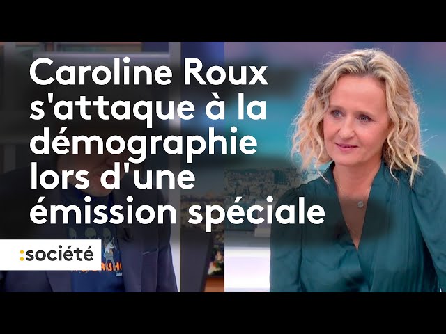 Caroline Roux pour l'émission "C dans l'air", spécial démographie