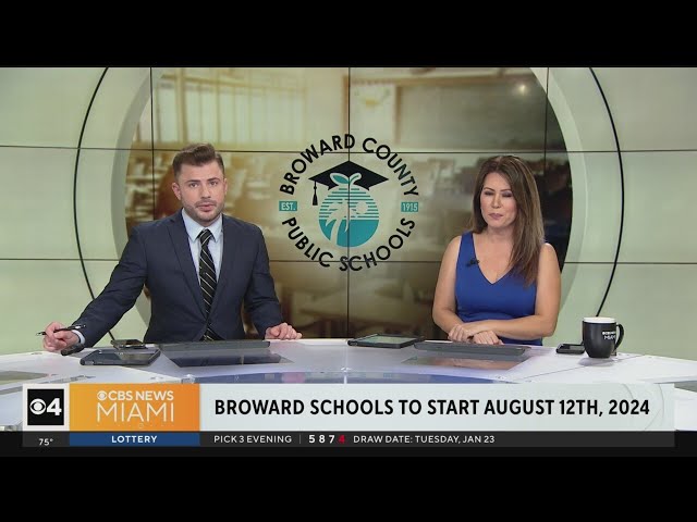 Broward School Board votes to start new school year on August 12th, 2024.