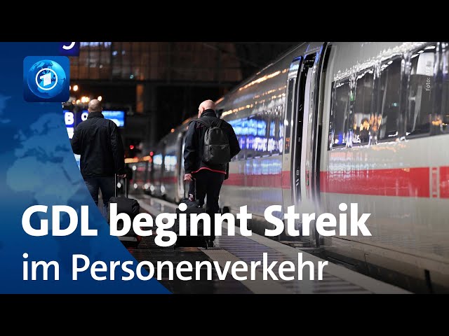 GDL-Lokführer beginnen Streik im Personenverkehr