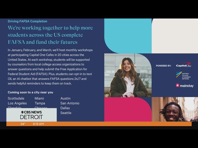 Detroit College Access Network and Capital One partner for FAFSA Cafés