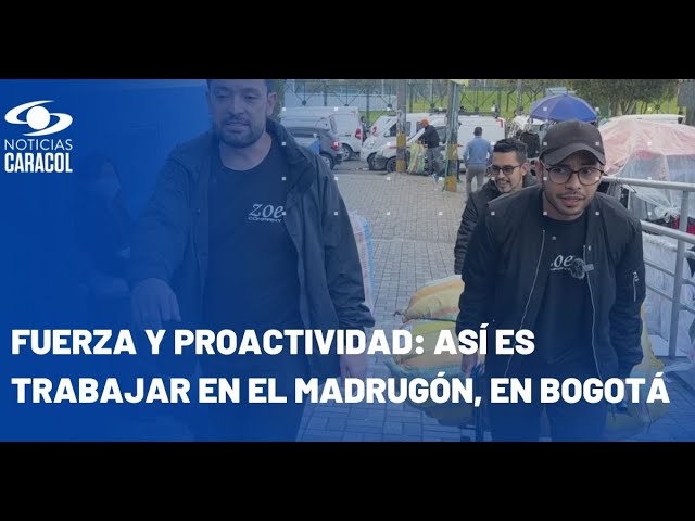 En los zapatos de un trabajador del madrugón, en Bogotá: una difícil labor