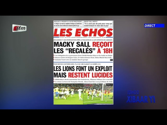 Revue de Presse du 24 Janvier 2024 présenté par Mamadou Mouhamed Ndiaye