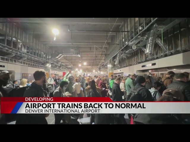 Airport trains back to normal Wednesday