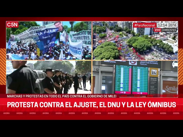 CORRIENTES: MARCHAS y PROTESTAS en DISTINTOS PUNTOS del PAÍS