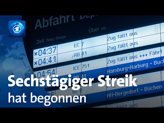 Sechstägiger GDL-Streik hat begonnen