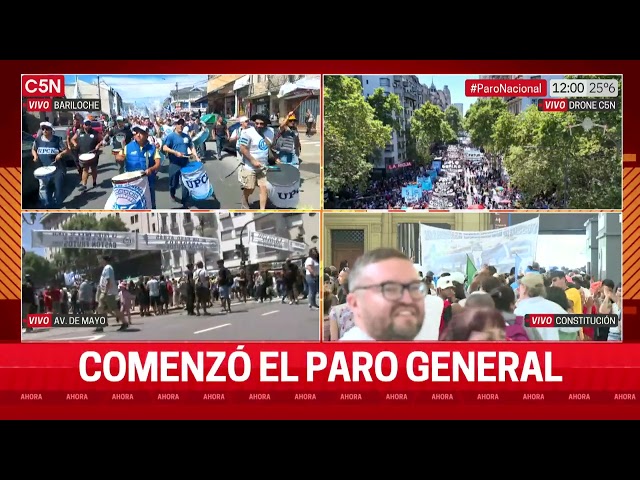 MARCHAS y PROTESTAS en BARILOCHE contra la LEY ÓMNIBUS y el DNU