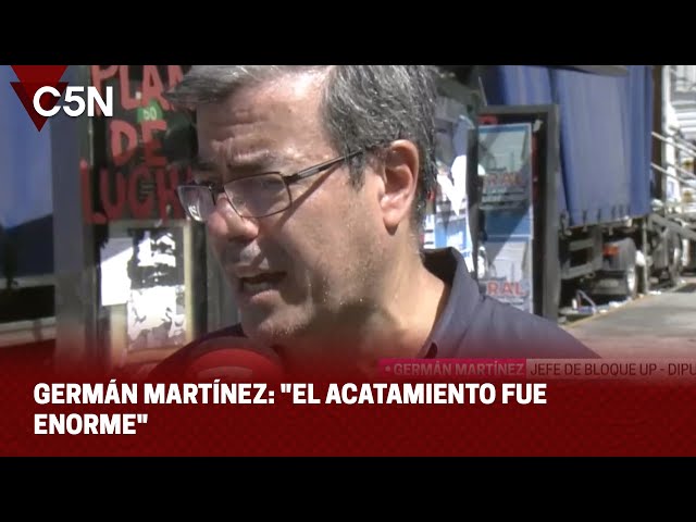 GERMÁN MARTÍNEZ: "EL ACATAMIENTO FUE ENORME"