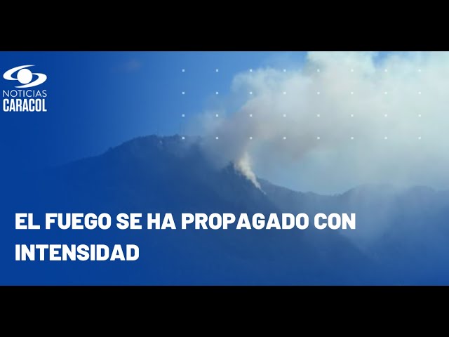 Incendio en el cerro El Cable, en Bogotá, prende las alarmas