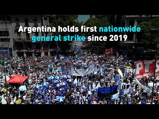 Argentina holds first nationwide general strike since 2019