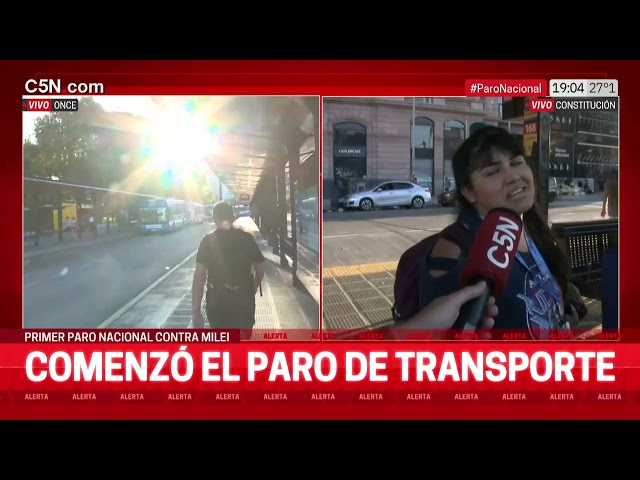 COMENZÓ el PARO de TRANSPORTE