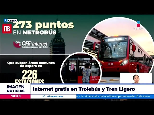 Gobierno de la CDMX colocará puntos WiFi en Trolebús y Tren Ligero | Noticias con Crystal Mendivil