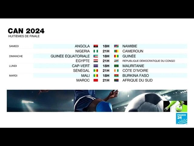 CAN 2024 : Découvrez le programme complet des huitièmes de finale • FRANCE 24