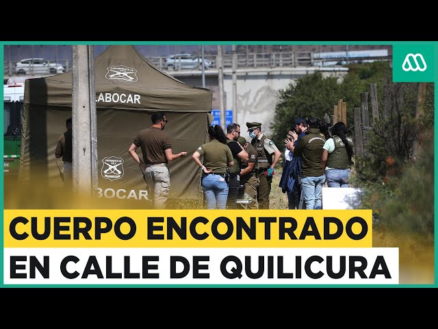 Cuerpo es hallado en Quilicura dentro de un carro de supermercado en la vía pública