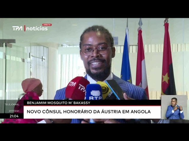 Benjamim Mosquito M´Bakassy - Novo Cônsul  Honorário da Áustria em Angola