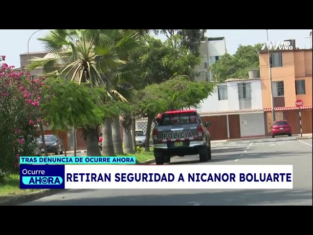 Retiran seguridad policial a Nicanor Boluarte tras denuncia de "Ocurre Ahora"