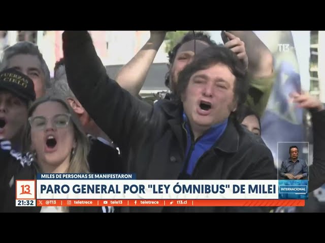 Paro general por "Ley Ómnibus" de Milei