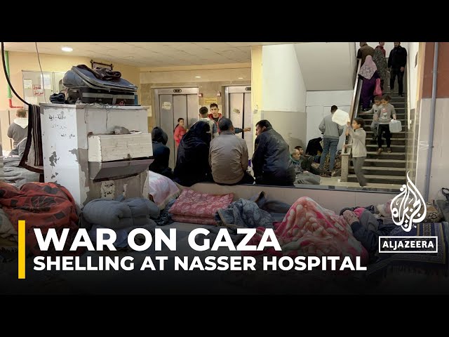 Israeli shelling continues at Nasser hospital's main building