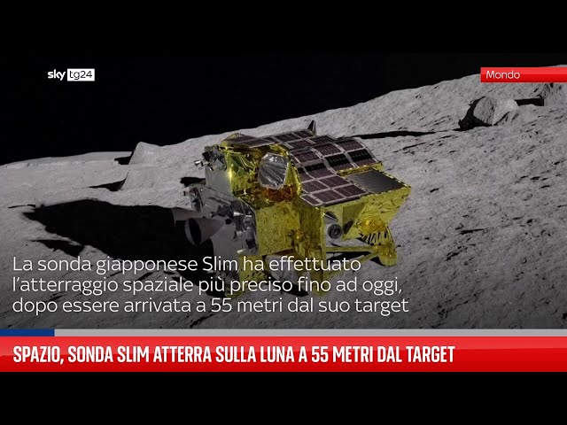 ⁣Spazio, sonda Slim atterra sulla Luna a 55 metri dal target