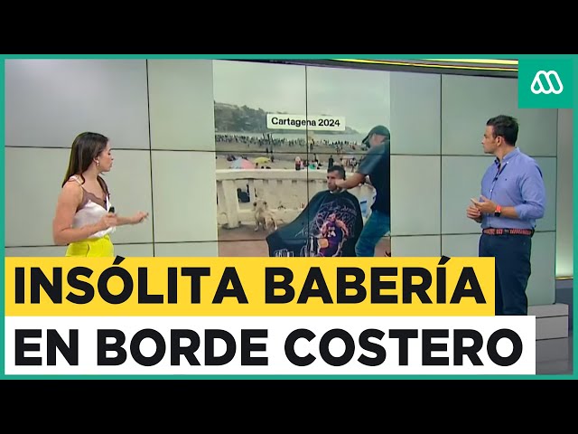 Insólita barbería en borde costero de Cartagena