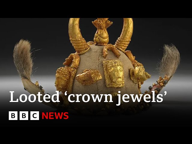 'Crown jewels' looted by British soldiers returned to Ghana on loan | BBC News