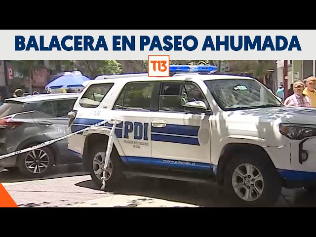 Tiroteo en el Paseo Ahumada: Delincuentes intentaron asaltar a funcionarios de la PDI