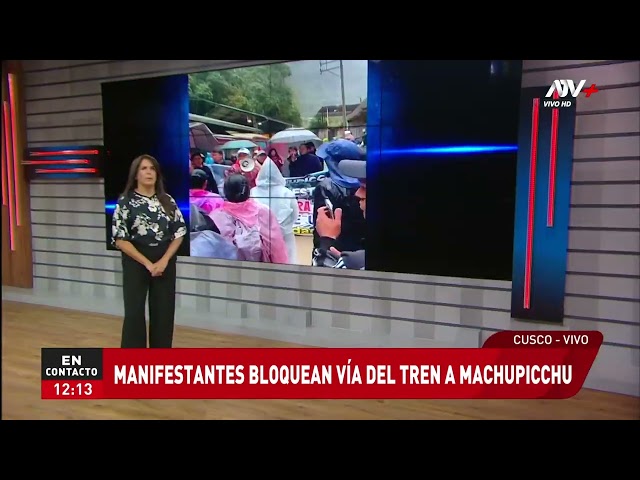 Cusco: Manifestantes bloquearon las vías del tren a Machu Picchu