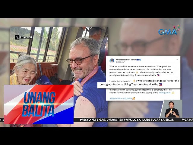 EU Amb. to the PHL Luc Véron, nagpa-tattoo kay Apo Whang-Od | UB